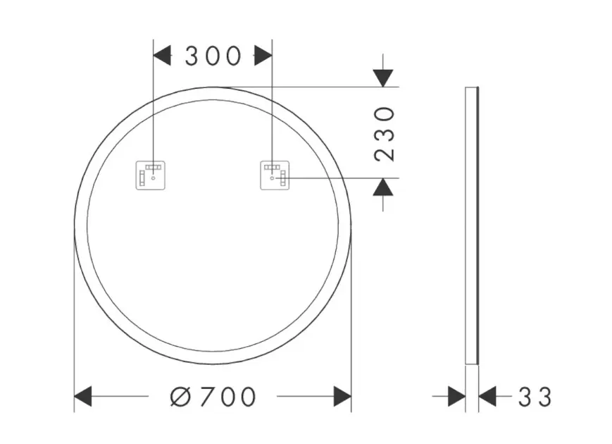 Hansgrohe - Xarita Lite S - Tükör - 54966670 – 2. kép