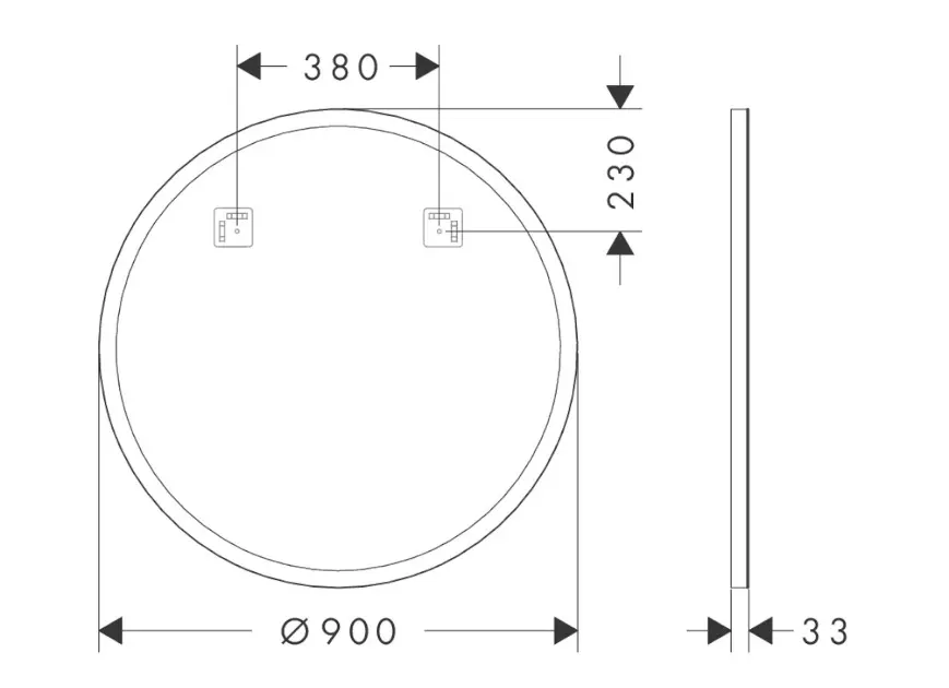 Hansgrohe - Xarita Lite S - Tükör - 54967670 – 2. kép
