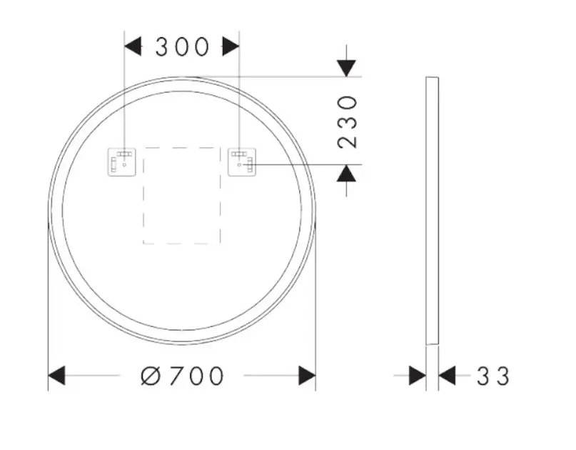 Hansgrohe - Xarita Lite S - Tükör - 54979670 – 2. kép
