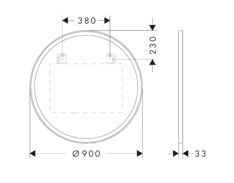 Hansgrohe - Xarita Lite S - Tükör - 54980700 – 2. kép