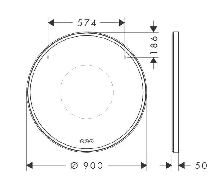 Hansgrohe - Xarita S - Tükör - 54981700 – 2. kép