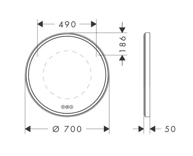 Hansgrohe - Xarita S - Tükör - 54982700 – 2. kép