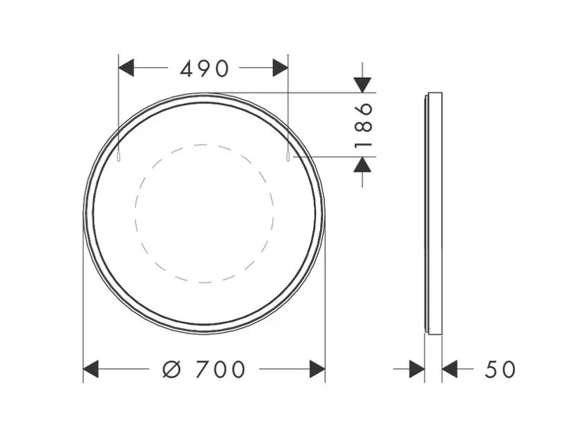 Hansgrohe - Xarita S - Tükör - 54991700 – 2. kép