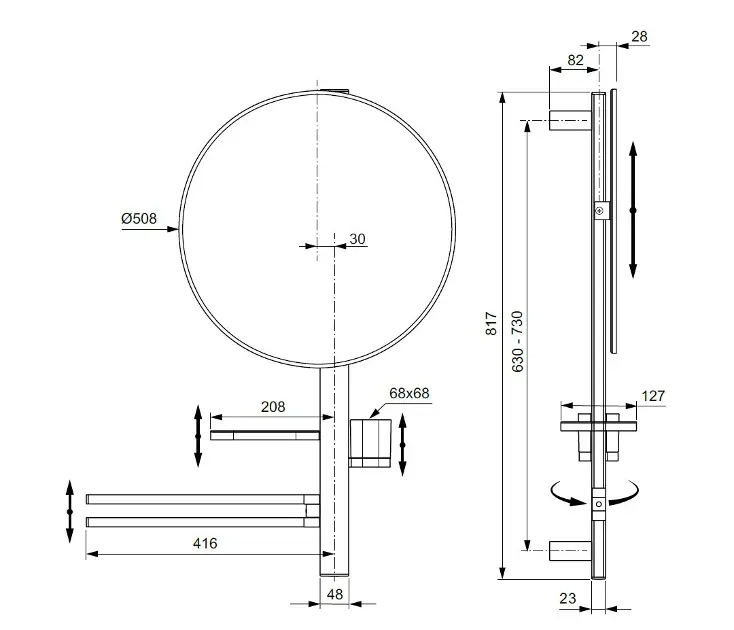 Ideal Standard - ALU+ - Tükör - BD587SI – 2. kép