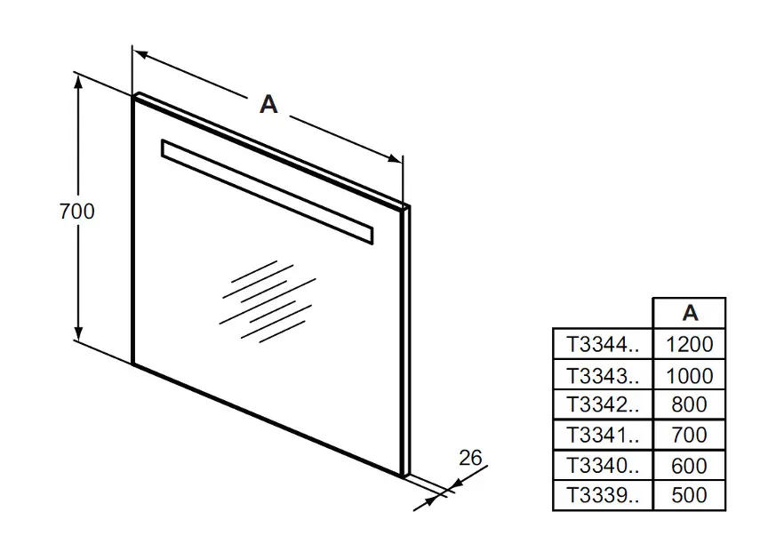 Ideal Standard - Mirror&Light - Tükör - T3341BH – 2. kép