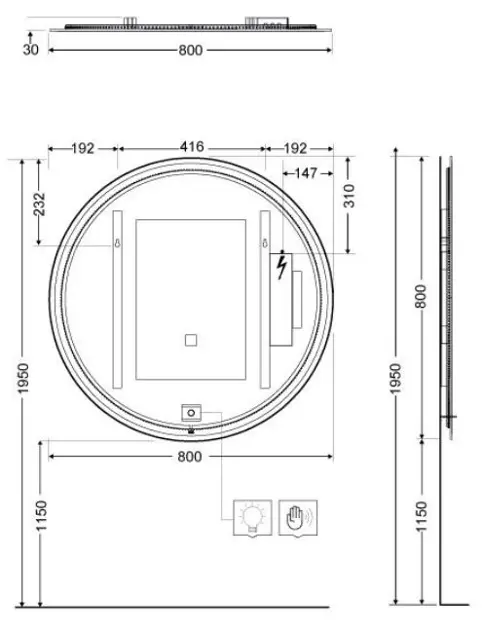 Kludi - Luma - Tükör - 17SP0200 – 2. kép