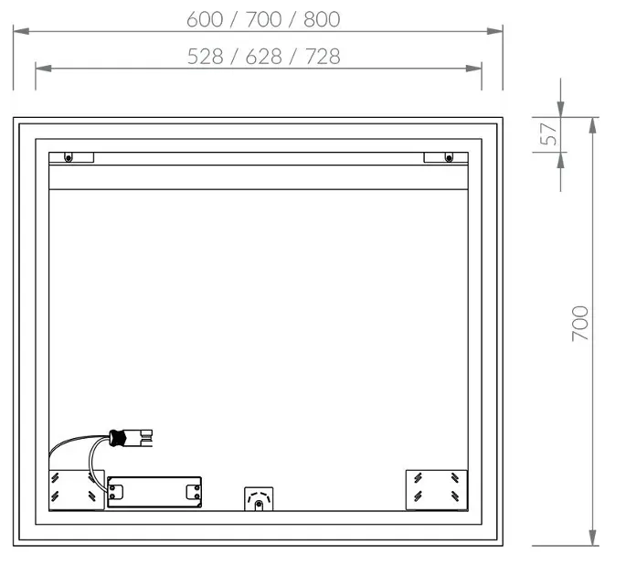Ravak - Oblong - Tükör - X000001562 – 2. kép