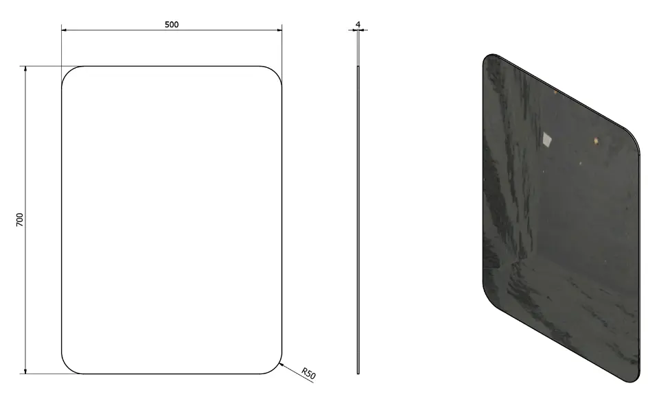 Sapho - Ishape - Tükör - AG457 – 2. kép