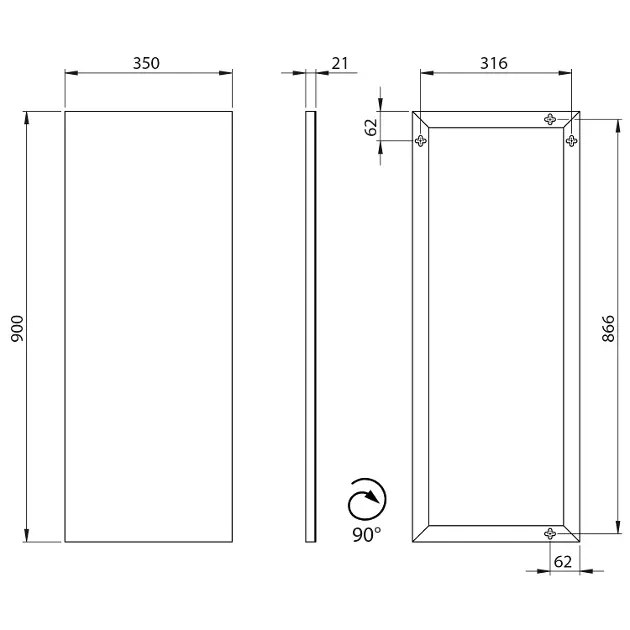 Sapho - Mirrors - Tükör - AWB3590 – 2. kép