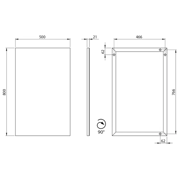 Sapho - Mirrors - Tükör - AWB5080 – 2. kép