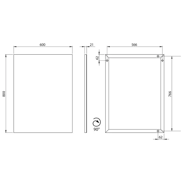 Sapho - Mirrors - Tükör - AWB6080 – 2. kép