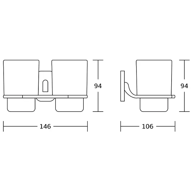 Aqualine - Rumba - Fogkefetartó - RB105 – 2. kép