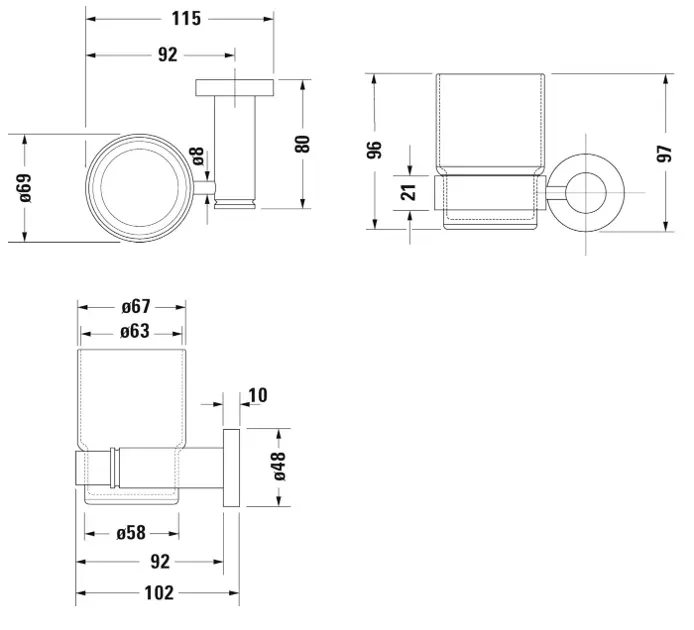 Duravit - D-Code - Fogkefetartó - 0099191000 – 2. kép