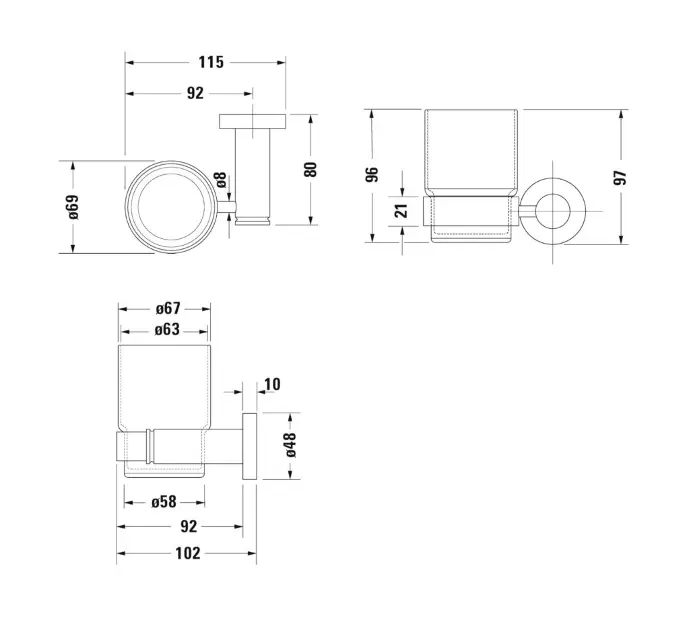 Duravit - D-Code - Fogkefetartó - 0099194600 – 2. kép