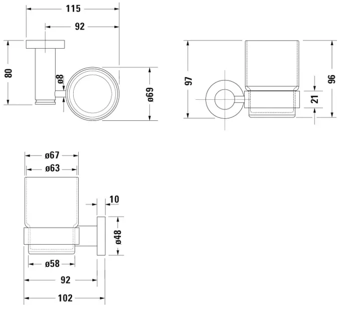 Duravit - D-Code - Fogkefetartó - 0099201000 – 2. kép