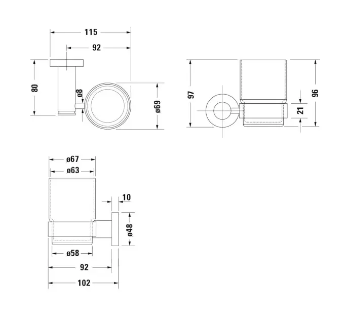 Duravit - D-Code - Fogkefetartó - 0099204600 – 2. kép