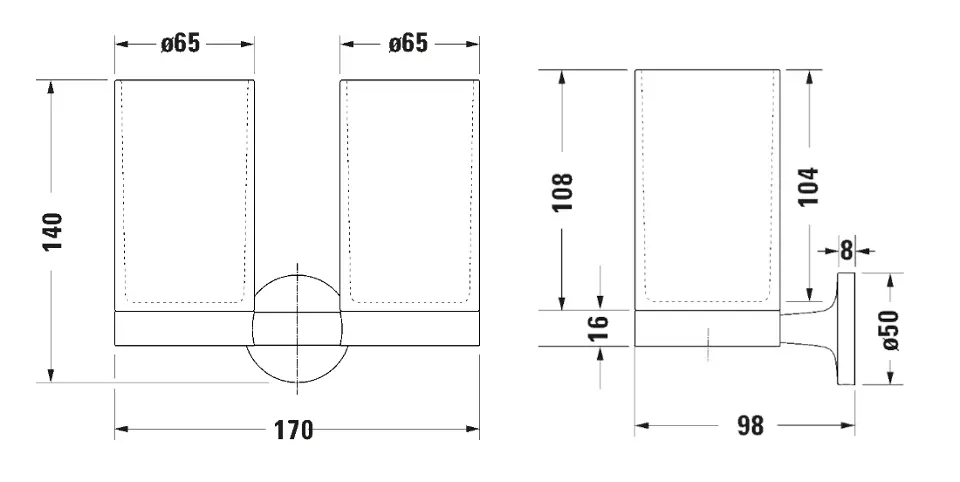 Duravit - Starck T - Fogkefetartó - 0099480400 – 2. kép