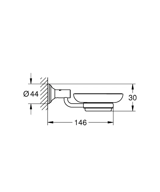 Grohe - Essentials Authentic - Fogkefetartó - 40652EN1 – 3. kép