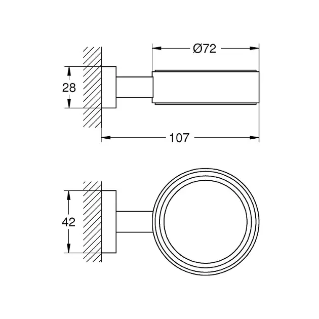 Grohe - Essentials Cube - Fogkefetartó - 40508AL1 – 2. kép
