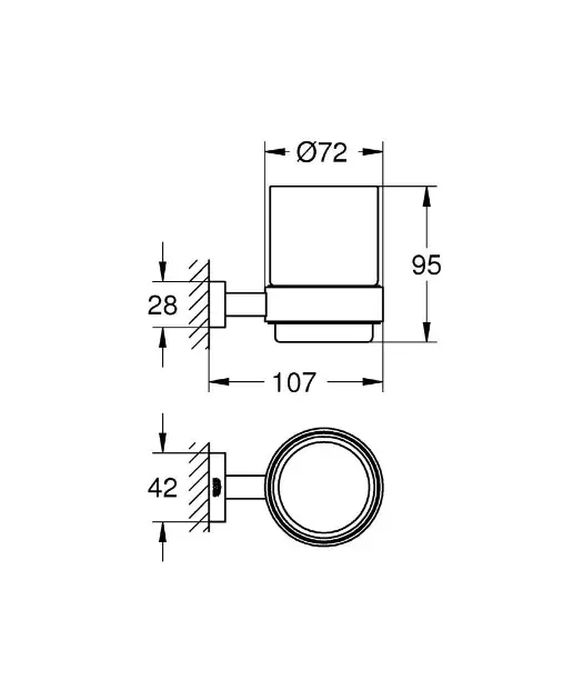 Grohe - Essentials Cube - Fogkefetartó - 40755001 – 2. kép