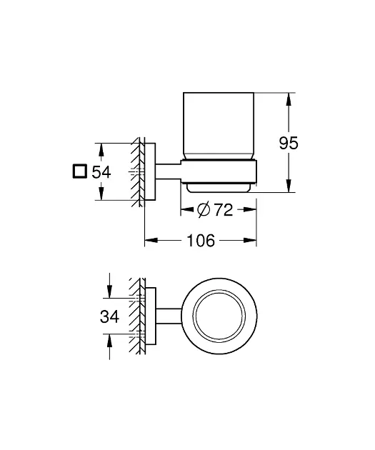 Grohe - QuickFix Start Cube - Fogkefetartó - 41097000 – 2. kép