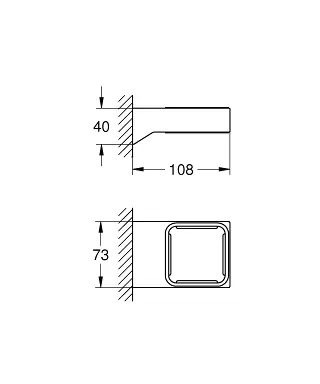 Grohe - Selection Cube - Fogkefetartó - 40865000 – 2. kép