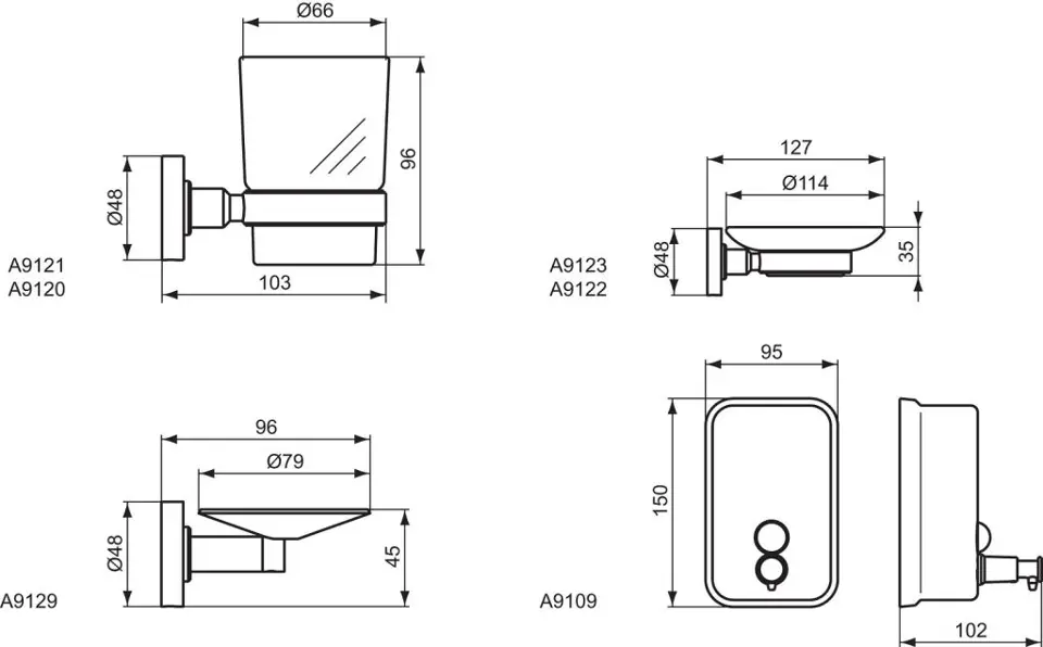 Ideal Standard - IOM - Fogkefetartó - A9121AA – 2. kép