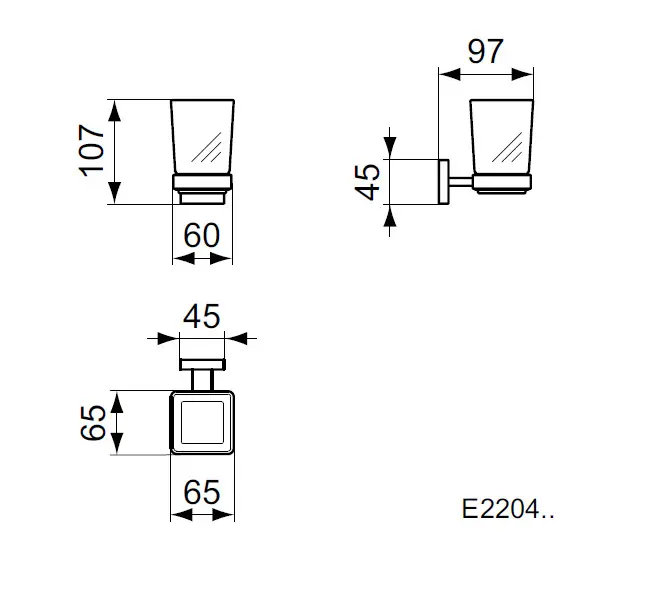 Ideal Standard - IOM Square - Fogkefetartó - E2204AA – 2. kép