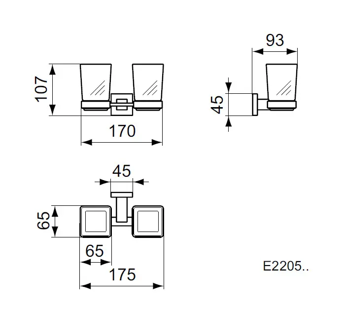 Ideal Standard - IOM Square - Fogkefetartó - E2205AA – 2. kép