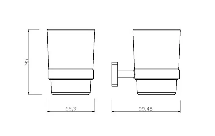 Novaservis - Ferro Greta - Fogkefetartó - AGR03GM – 2. kép