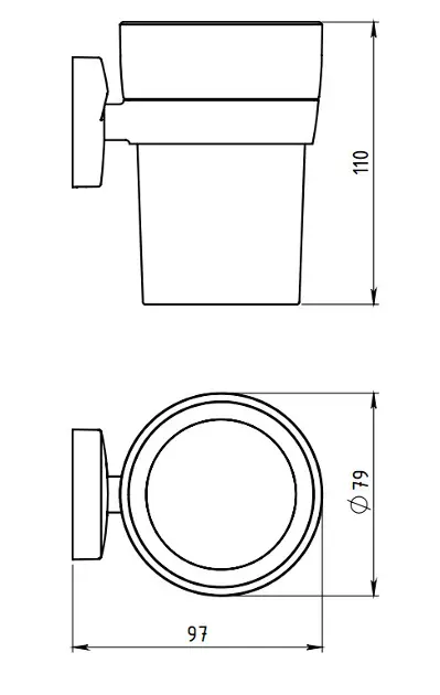 Novaservis - Metalia 11 - Fogkefetartó - 0106,0 – 2. kép