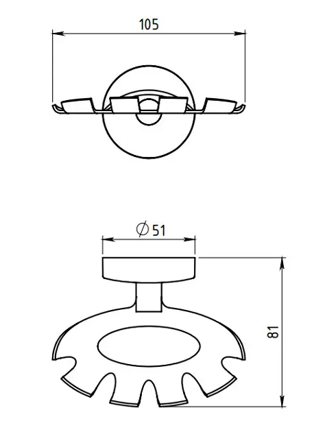 Novaservis - Metalia 11 - Fogkefetartó - 0144,0 – 2. kép