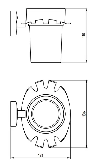 Novaservis - Metalia 11 - Fogkefetartó - 0149,0 – 2. kép