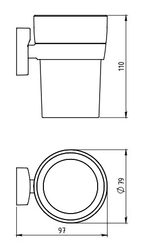 Novaservis - Metalia 12 - Fogkefetartó - 0206,0 – 2. kép