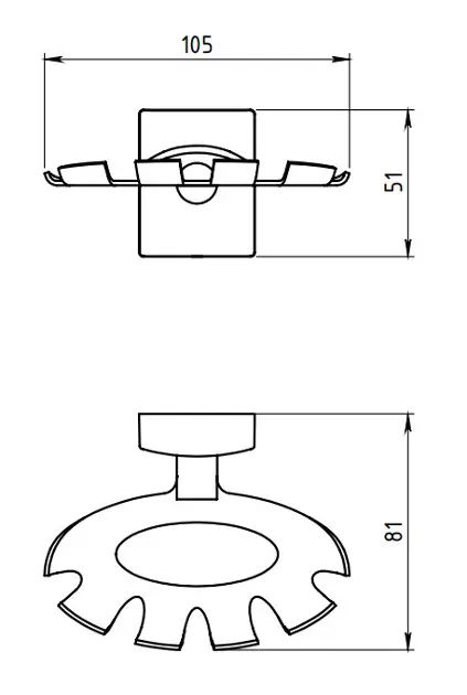 Novaservis - Metalia 12 - Fogkefetartó - 0244,0 – 2. kép