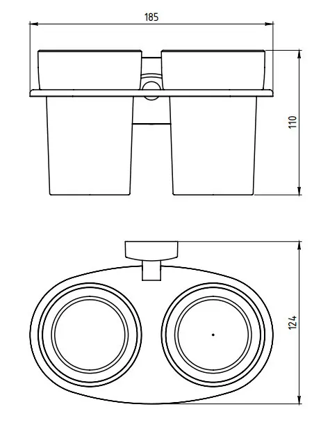 Novaservis - Metalia 12 - Fogkefetartó - 0257,0 – 2. kép