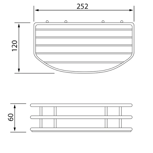 Aqualine - Chrom Line - Fürdőszobapolc - 37004 – 2. kép