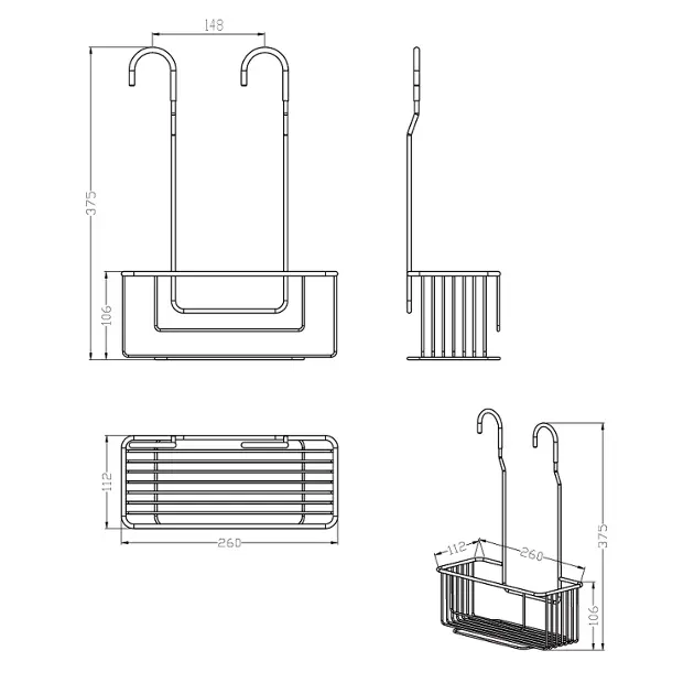 Aqualine - Chrom Line - Fürdőszobapolc - 37006 – 2. kép