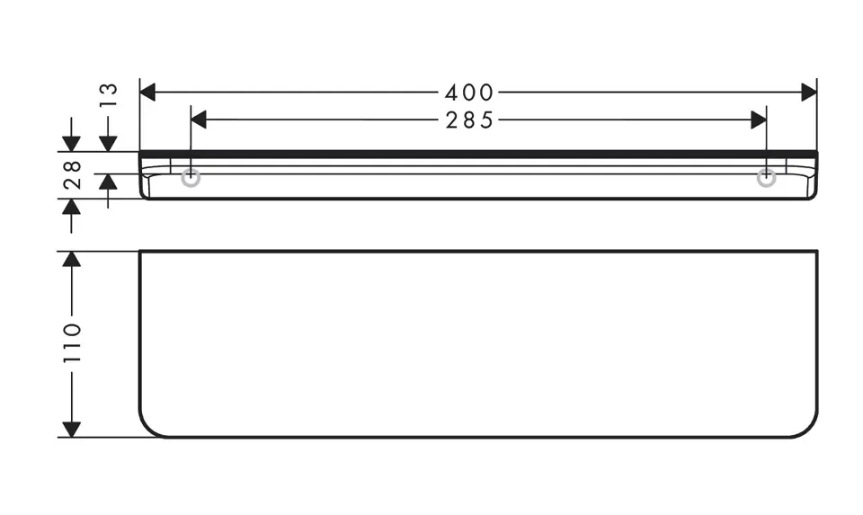 Axor - Universal Circular - Fürdőszobapolc - 42844340 – 2. kép