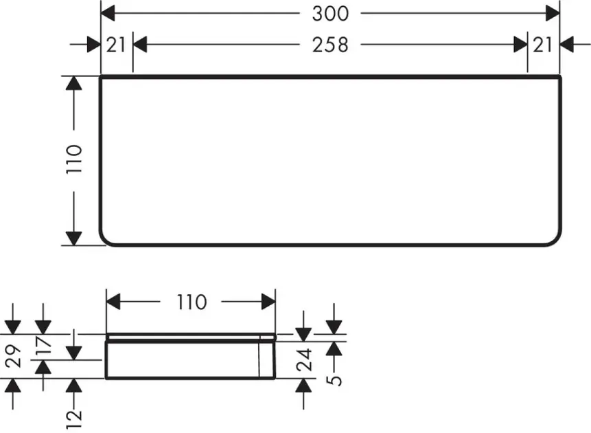 Axor - Universal - Fürdőszobapolc - 42838000 – 2. kép