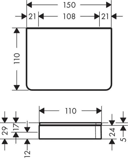 Axor - Universal - Fürdőszobapolc - 42840000 – 2. kép