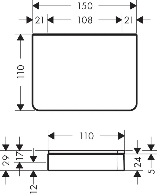 Axor - Universal - Fürdőszobapolc - 42840670 – 2. kép