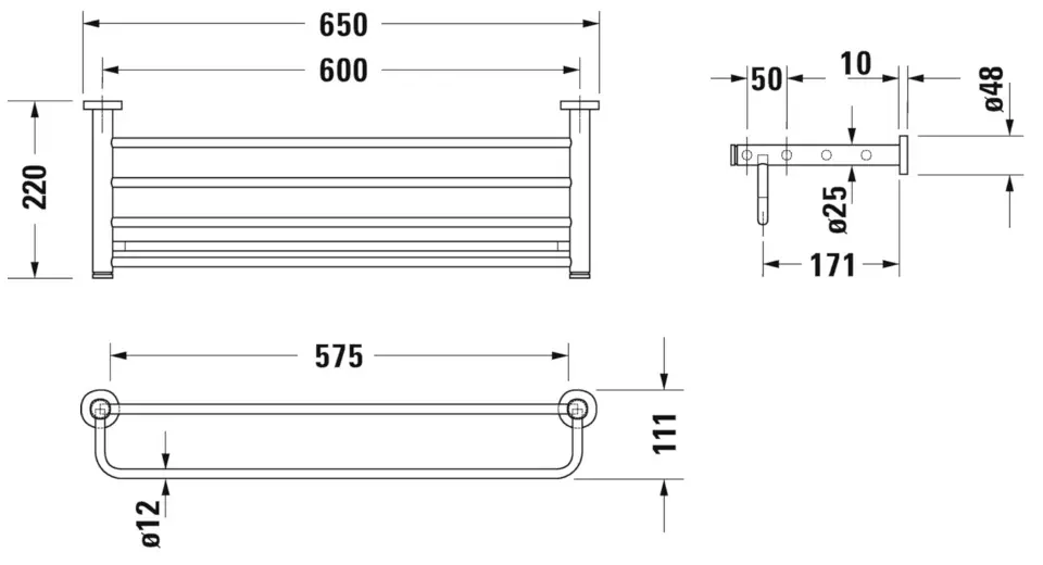 Duravit - D-Code - Fürdőszobapolc - 0099251000 – 2. kép