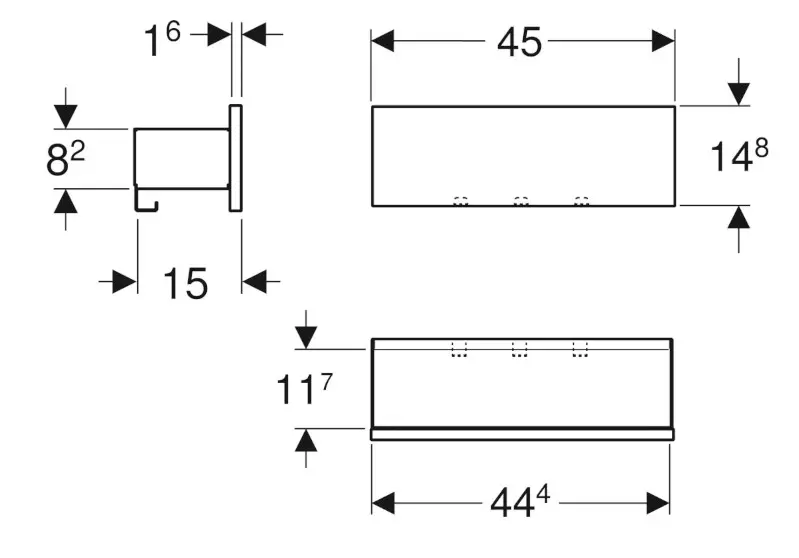 Geberit - Smyle Square - Fürdőszobapolc - 500.362.JK.1 – 2. kép