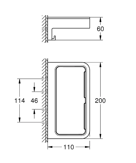 Grohe - QuickFix Start Cube - Fürdőszobapolc - 411072430 – 2. kép