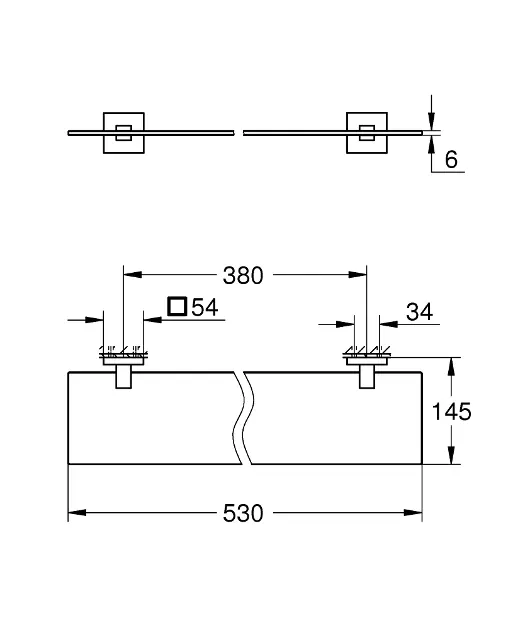 Grohe - QuickFix Start Cube - Fürdőszobapolc - 41109000 – 2. kép