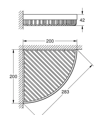 Grohe - Selection Cube - Fürdőszobapolc - 40809000 – 2. kép