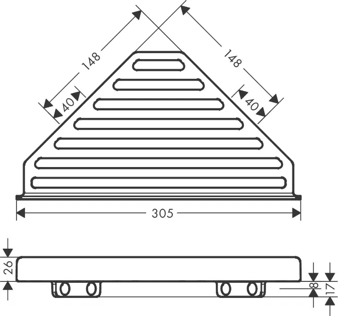 Hansgrohe - AddStoris - Fürdőszobapolc - 41741140 – 2. kép