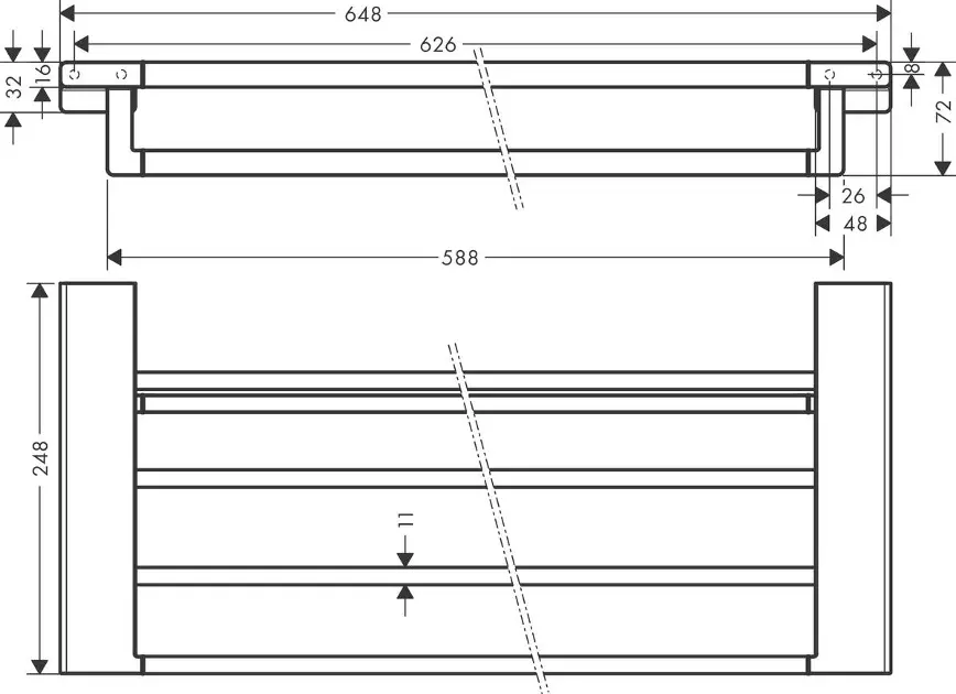 Hansgrohe - AddStoris - Fürdőszobapolc - 41751000 – 2. kép