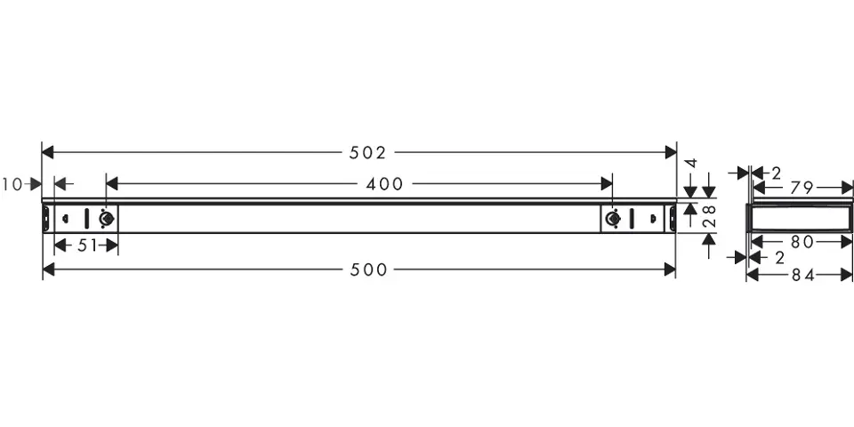 Hansgrohe - Rainfinity - Fürdőszobapolc - 26844700 – 2. kép